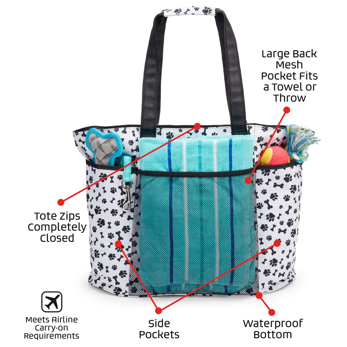 Dogssentials Tote Bag by Mobile Dog Gear - The Beach Bag for Dogs